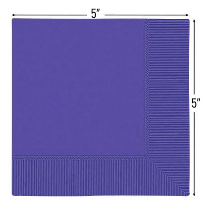 Imagem de Guardanapos para bebidas Amscan Luxurious New Purple de 2 camadas (pacote com 40)