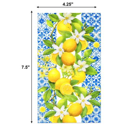 Imagem de Guardanapos para convidados, presente, boutique, azulejos, limões, 100 unidades de papel