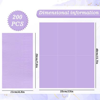 Imagem de Guardanapos para convidados Whaline Purple descartáveis 200 unidades