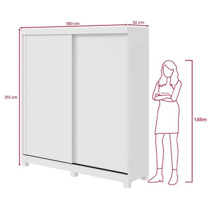 Imagem de GuardaRoupa 2 Portas de Correr Easy Light com Pés Branco