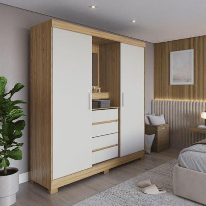 Imagem de GuardaRoupa Italo Casal 2 Portas de Correr com Espelho