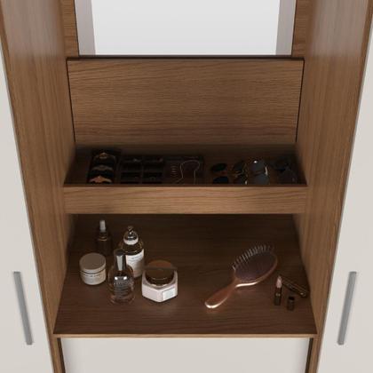 Imagem de GuardaRoupa Italo Casal 2 Portas de Correr com Espelho