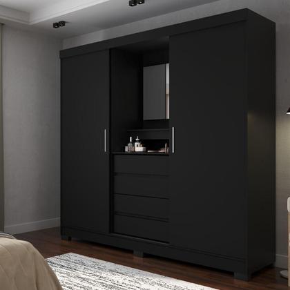 Imagem de GuardaRoupa Italo Casal 2 Portas de Correr com Espelho