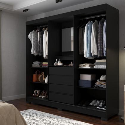 Imagem de GuardaRoupa Italo Casal 2 Portas de Correr com Espelho