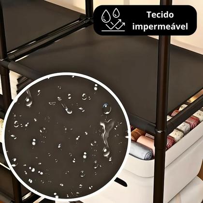 Imagem de Guardaroupa Modular com Arara e Sapateira 4 Colunas