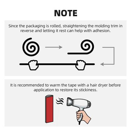 Imagem de Guarnição de moldagem de parede Peel and Stick JSIWOTH 26,2 pés em forma de D