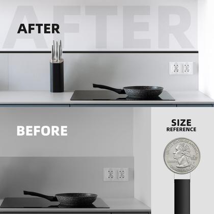 Imagem de Guarnição de moldagem de parede Peel and Stick JSIWOTH 26,2 pés em forma de D