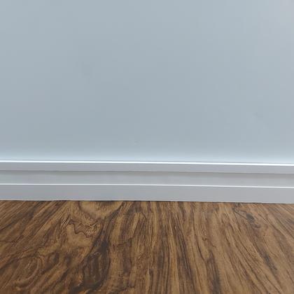 Imagem de Guarnição/Moldura de Poliestireno Branco Frisado 5cm de altura Formix 3D - 1 Metro