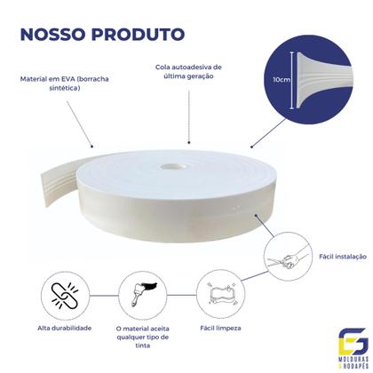 Imagem de Guarnição Moldura Rodameio Eva Autocolante Lua 10cmx5mm