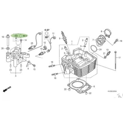 Guarnição Pino Guia Cabeçote Titan 150 Fan 150 12396-krm-840