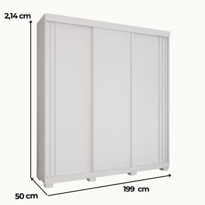 Imagem de Guarra Roupa Casal Portas de Correr com pés espelho opcional
