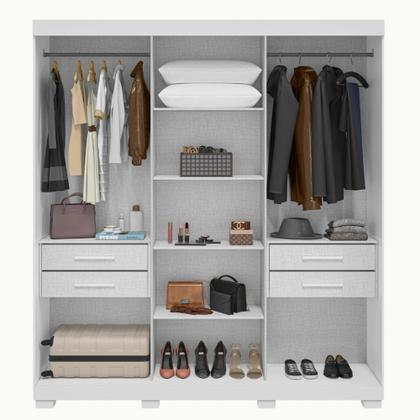 Imagem de Guarra Roupa Casal Portas de Correr com pés espelho opcional