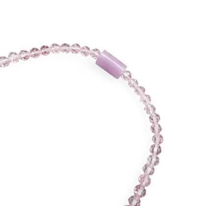 Imagem de Guia Cristal 147 Contas Proteção Erê Rosa Cristal 60 cm