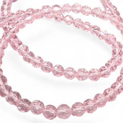 Imagem de Guia Cristal 147 Contas Proteção Erê Rosa Cristal 60 cm