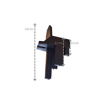 Imagem de Guia Da Persiana Nyl 370 Preto 6 Peças