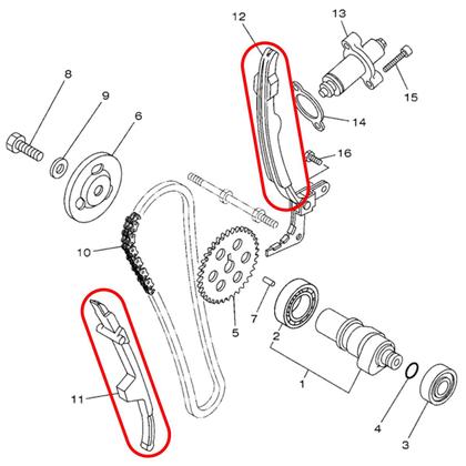 Imagem de Guia e Tensor Corrente Comando Fazer Lander Tenere 250
