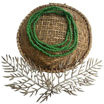 Imagem de Guia Missangão Verde Opaca  Cura  Equilíbrio  Proteção Espiritual