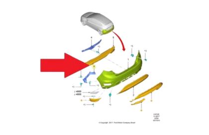 Imagem de Guia Parachoque Traseiro Lado D New Fiesta Hatch 2013 A 2019 C1BB17A881AB