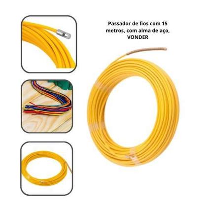 Imagem de Guia Sonda Passa Fio Alma De Aço Resistente Vonder Pvc