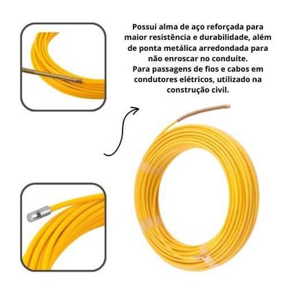 Imagem de Guia Sonda Passa Fio Alma De Aço Resistente Vonder Pvc