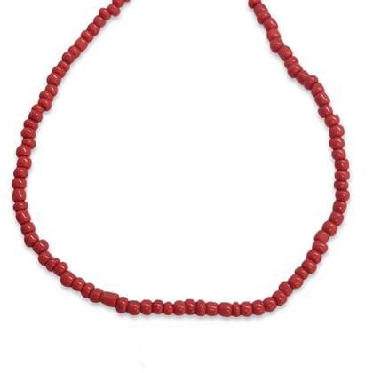 Imagem de Guia Vermelha Cristal Miçanguinha de Total Proteção 50 cm Umbanda