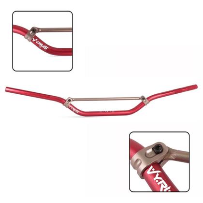 Imagem de Guidão 22mm Vyrus Cross Bar C/ Barra Trilha Motocross Enduro