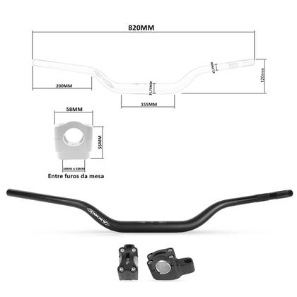 Imagem de Guidão C/ Adaptador Avançado Oxxy Alto Super Fat Bar 31mm