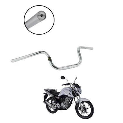 Imagem de Guidão De Moto Com Suporte Peso Modelo Cargo Fan Titan CG Star 160/150/125 Motocicleta Cromo