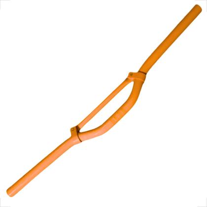 Imagem de Guidao guidon guidom bike bicicleta alumínio dh mtb montadinha 22.2mm reforçado laranja neon