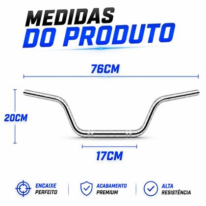 Imagem de Guidão NX4 Falcon 400 Com Peso PCX em Aço Modelo Original 2000 a 2007