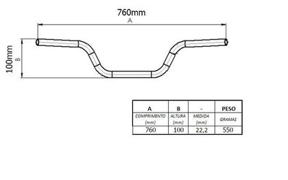 Imagem de Guidão Original Stark Race Bros Tornado Xre