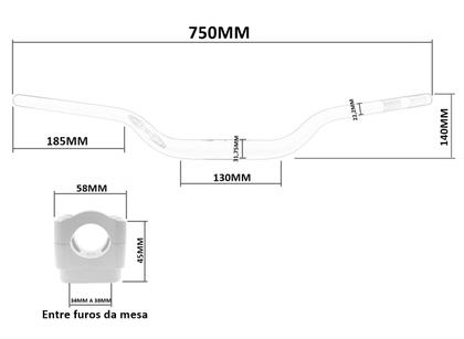 Imagem de Guidão Oxxy Naked Super Fat Bar 31mm