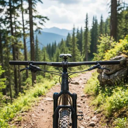 Imagem de Guidão Reto de Bicicleta Mtb 730mm Alumínio 31.8mm Preto Leve Resistente Rava