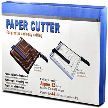 Imagem de Guilhotina Cortador de Papel A4  Base em Aço 30cm, Precisa e Versátil para até 10 Folhas