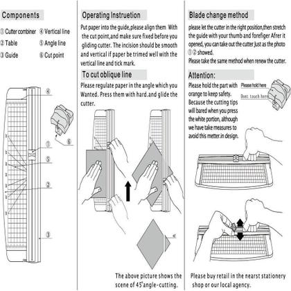 Imagem de Guilhotina de papel refiladora a4 cortador de mesa 12 folhas scrapbook artesanato com protecao