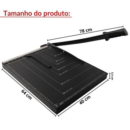 Imagem de Guilhotina Papel Facão A3 A4 Manual 10 Folhas com Trava e Guia Preta Importway Iwgpa-310pt