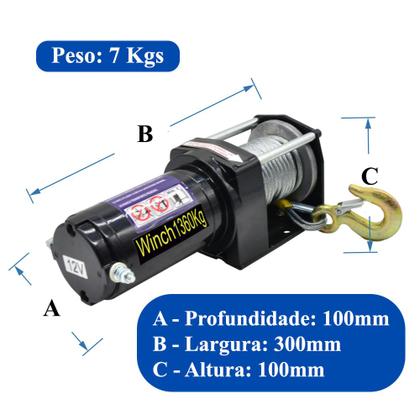 Imagem de Guincho Eletrico 12V 1360Kg - 3000Lbs com Cabo de Aco GE1360 ACM TOOLS