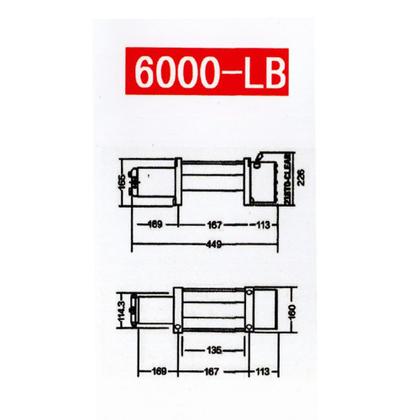 Imagem de Guincho Eletrico 12V 6000Lbs / 2720Kgs com Cabo de Aco GE2720-1 ACM TOOLS