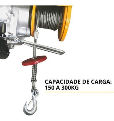 Imagem de Guincho Elétrico Içamento Carga Até 300kg 600w 1400rpm 110v