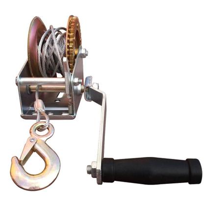 Imagem de Guincho Manual Catracado Com Arraste 540kg Com Cabo de Aço 6,8m X 5mm Náutico e Içamento de Cargas z