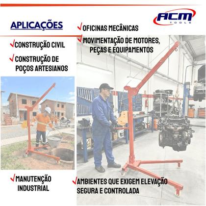 Imagem de Guincho Manual Girafa com Carretilha GMC500 ACM TOOLS