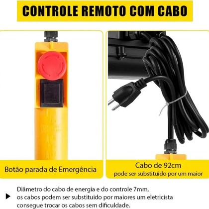 Imagem de Guincho Talha Elétrica 12M 400-800KG 220V Super Útil - Knakasaki