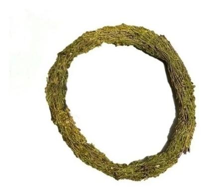 Imagem de Guirlanda Aro Base De Galhos Madeira Decoração 50cm Capim