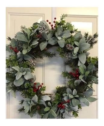 Imagem de Guirlanda Aro Base De Galhos Madeira Decoração 50cm Capim