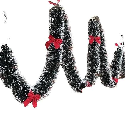 Imagem de Guirlanda De Natal De 2M Com Fita Decorativa Para Árvores, Balcões, Cozinhas, Casamentos E Festas