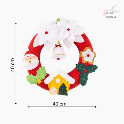Imagem de Guirlanda Enfeite de Porta e Parede Enfeite de Natal Decoração Natalina