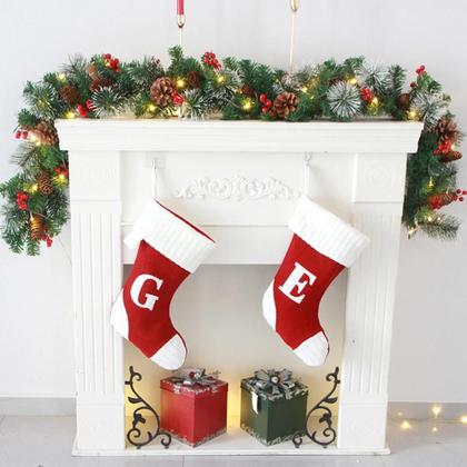 Imagem de Guirlandas De Natal Artificiais Com Frutas Vermelhas E Pinhas Para Decoração De Casa, Árvore,