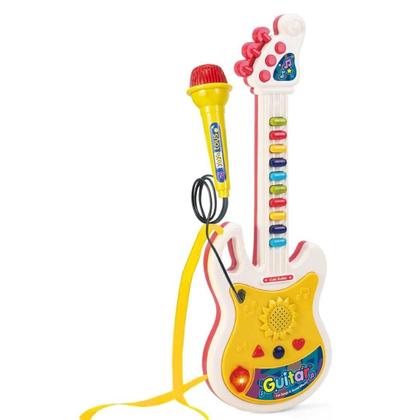 Imagem de Guitarra Brinquedo Infantil Musical com Microfone