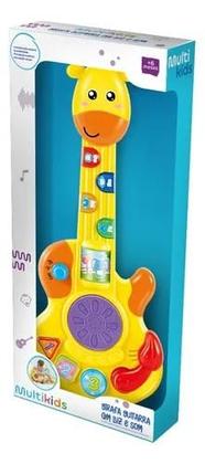 Imagem de Guitarra Girafa Infantil Com Luz E Som Multikids Br2172 Cor Amarelo