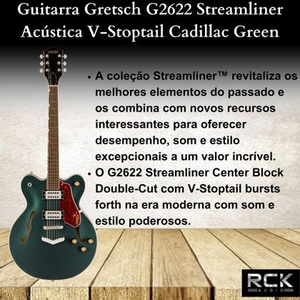 Imagem de Guitarra Gretsch G2622 Streamliner Acústica V-Stoptail Cadillac Green